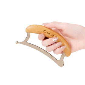 Bamboo Handle Gua Sha Scraping Tool, Steel Edge