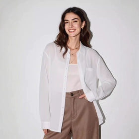 Womens Tencel Linen Cardigan Shirt Button Up Solid Color
