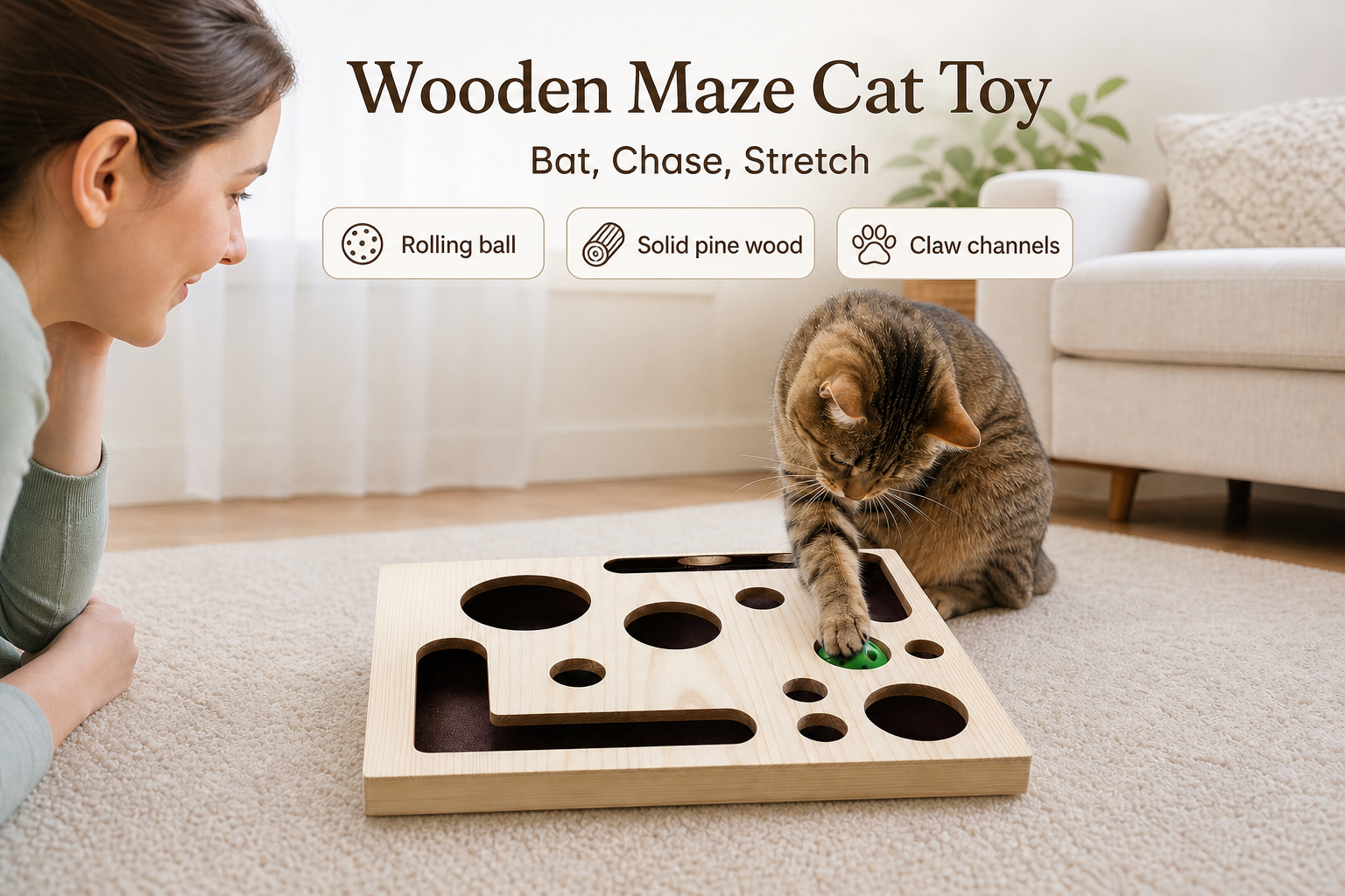 maze-toy-cat after solution lifestyle