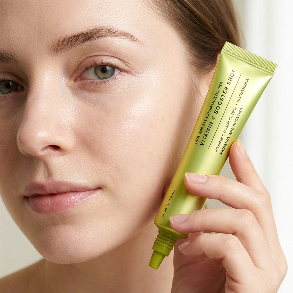 Vitamin C Brightening Face Serum, 5% Vitamin C Glutathione, 30ml Tube - image after