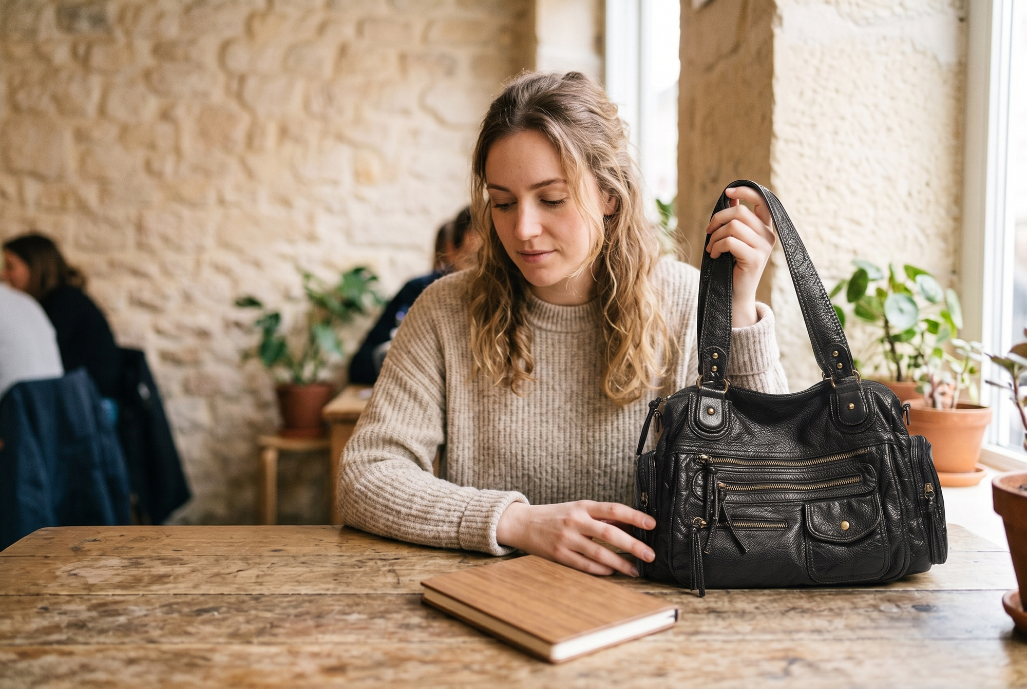 vintage-bronze-multi-zipper-motorcycle-bag after solution lifestyle