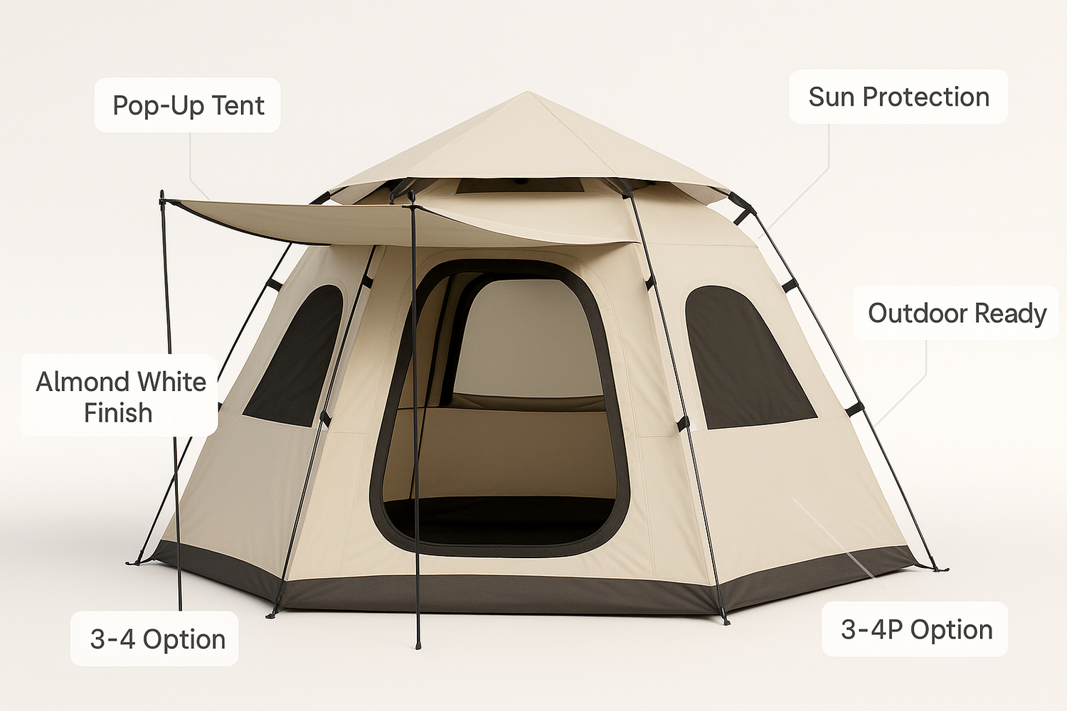 automatic pop up camping tent with sun protection 5