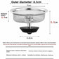 Dimension chart of a stainless steel sink drain strainer showing 8.3 cm outer rim