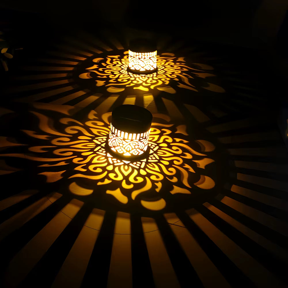 LED Solar Light IP65 Waterproof and Warm Wall Light Suitable for Garden Lawn Camping Steps Greenway Courtyard Night Light