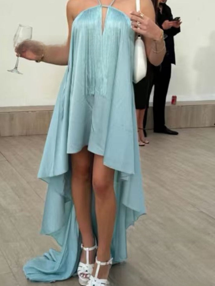 Sleeveless Jade Green dress styled with flat sandals for a relaxed daytime look