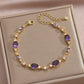 Zircon Gold Plated Leaf Design