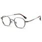 Titanium eyeglasses frame, full-rim front view showing slim metal rims and bridge