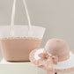 Bow Design Sun Hat and Bag Set | styled with daily outfit