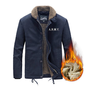 Mens Fleece Lined Cotton Jacket