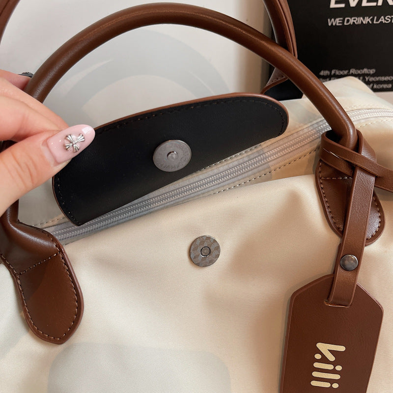 Nylon Crossbody Travel Bag with Multiple Pockets