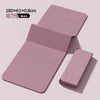 Foldable Yoga Mat - Dark Pink Black 180x61x0.8cm