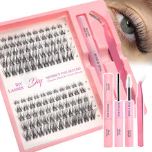 DIY Natural Lash Clusters 110-Piece Set with Dual-Ended Bond and Seal Glue