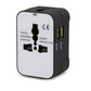 Top down view of the dual USB universal socket adapter on a flat surface