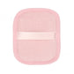 Reusable makeup remover pad shown flat with the plush face up on a plain background