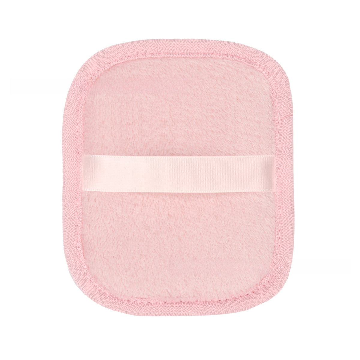 Reusable makeup remover pad shown flat with the plush face up on a plain background