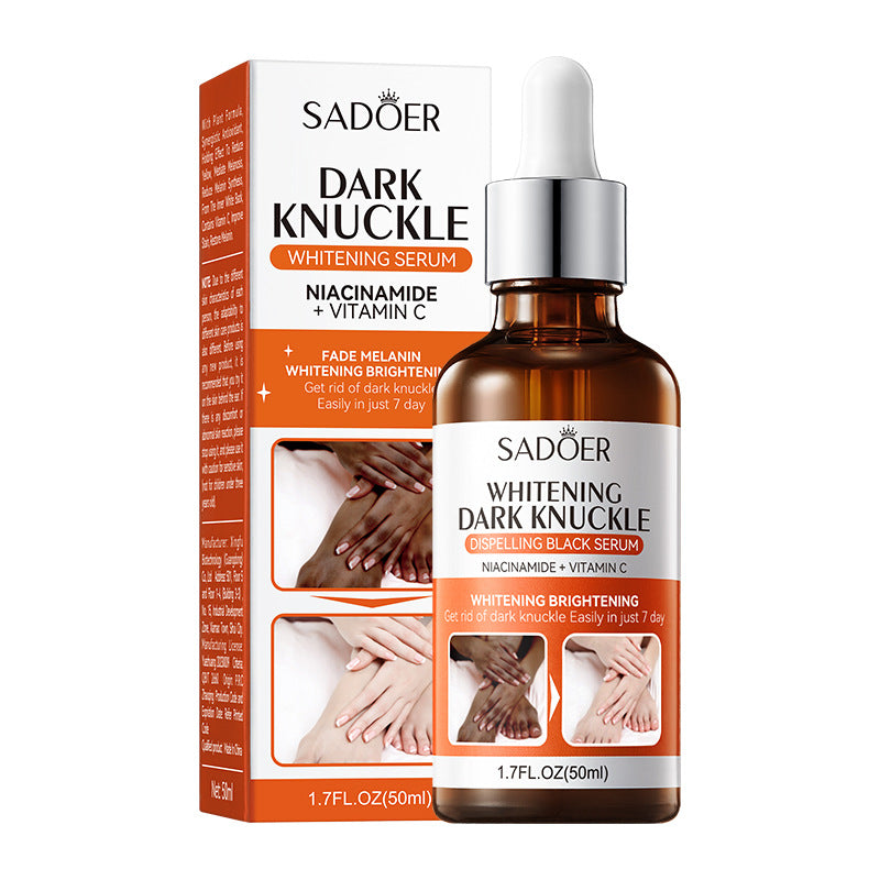 Sadoer niacinamide and vitamin C essence carton beside the amber dropper bottle