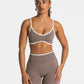 Contrast Trim Seamless Four-Piece Yoga Set for Women, Bra Tank Shorts and Leggings