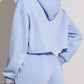 Front view of the cropped hoodie and matching joggers lounge set