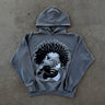 Gray Face Print Hoodie / XL | US 42 / EU 52
