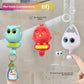Front view of cat, bird and owl shaped adhesive wall hooks