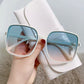 New Large Frame Gradient Sunglasses HD Fashion