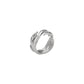 Geometric Flame Design Titanium Steel Ring
