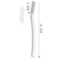 Frosted transparent eyebrow razor with its cap, labelled 15.2 cm overall and 3.5 cm head, option Transparent