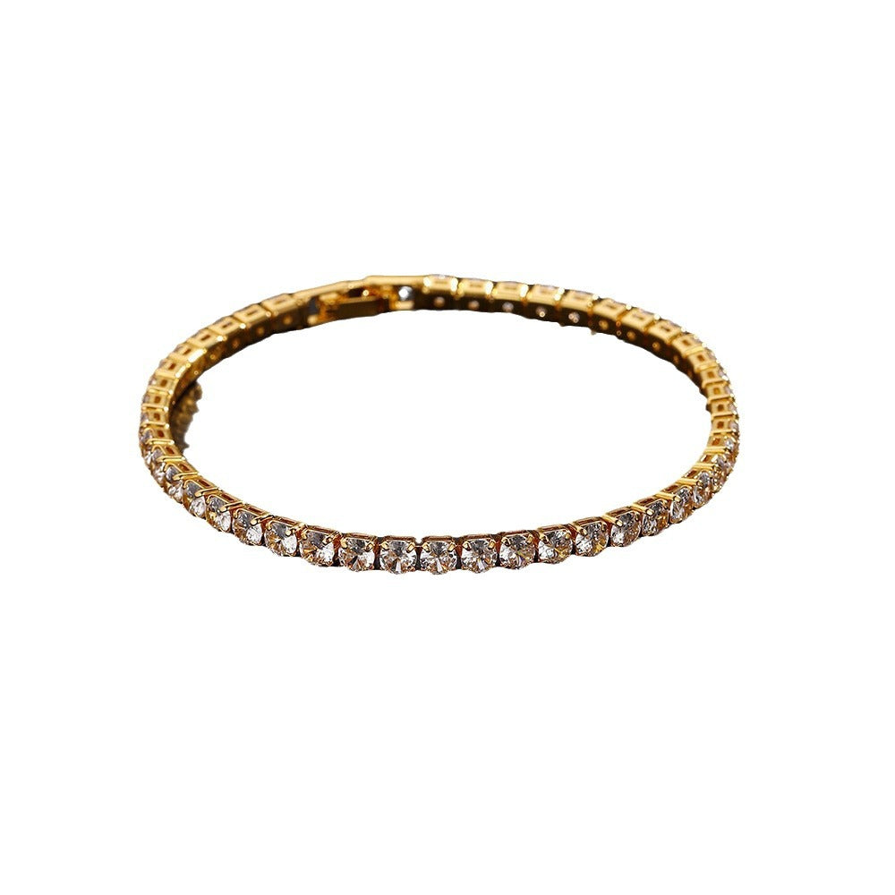 Zircon Cuban Chain Necklace | angled lifestyle styling shot