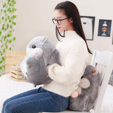 Hamster Plush Pillow with Optional Hand Insert and Blanket, 40 cm