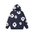 Foam navy blue sweater white wreath