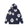Foam navy blue sweater white wreath