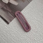 Rounded solid color matte snap hair clip