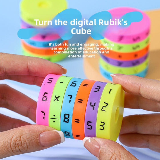 Rotating Math Equation Toy with Six Colorful Number Rings