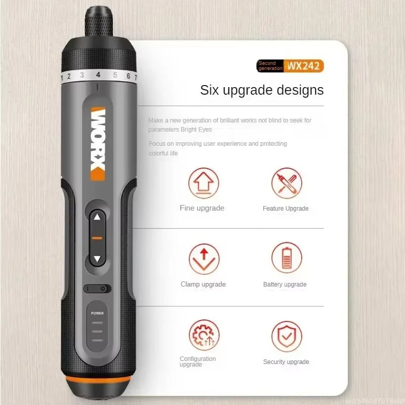 4V Electrical Screwdrivers Set WX242 Portable Smart Cordless Power Screw Driver Mini Electric Drill Home Repair Power Tool