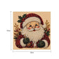 Santa Claus diamond painting with 20 cm by 20 cm size markings on a white background