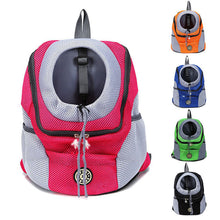 Mesh Pet Carrier Backpack with Drawstring Head Opening