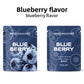 Blueberry scented cotton core sachets, front and back, Breathing and Habit branding, pack of three