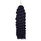 Black human hair crochet section in a tight uniform curl, pre looped at the top