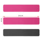 Pink and black I shaped tape strips shown flat with printed dimensions