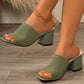 Womens High Heel Slip On Sandals