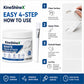 Four step how to use panel for the white touch up paste, clean, apply, smooth then let dry