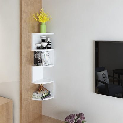 Corner Wall Mounted Storage Shelf Multiple Layers