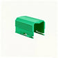 Green square tube paper cutter with a ribbed side panel and a small blade at the lower edge, Green option