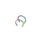 Steel crossover ear cuff with open C shaped clip and no piercing
