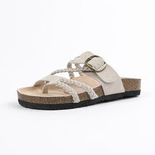 Adjustable Buckle Woven Sandals With Suede Insoles