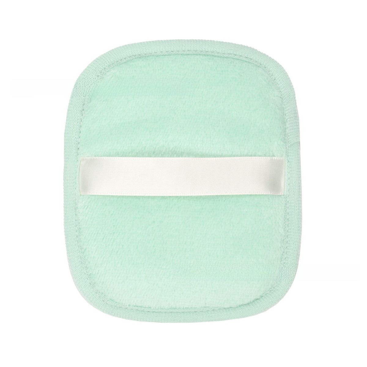 Reusable makeup remover pad shown flat with the plush face up on a plain background