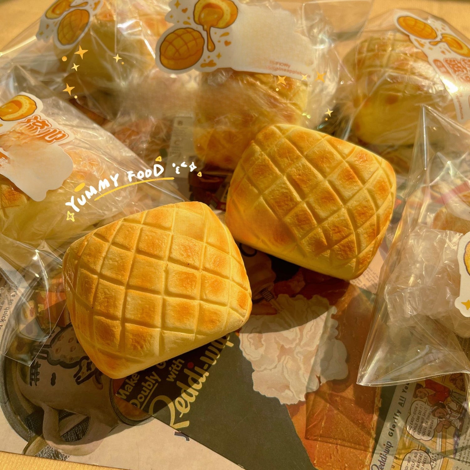 Pineapple bun slow-rebound squishy toy springing back to its round shape