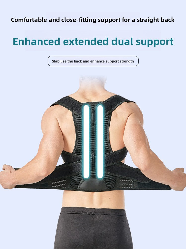 Maker panel showing the back belt from behind with two vertical elements marked