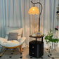 Vintage Style Floor Lamp with Side Table