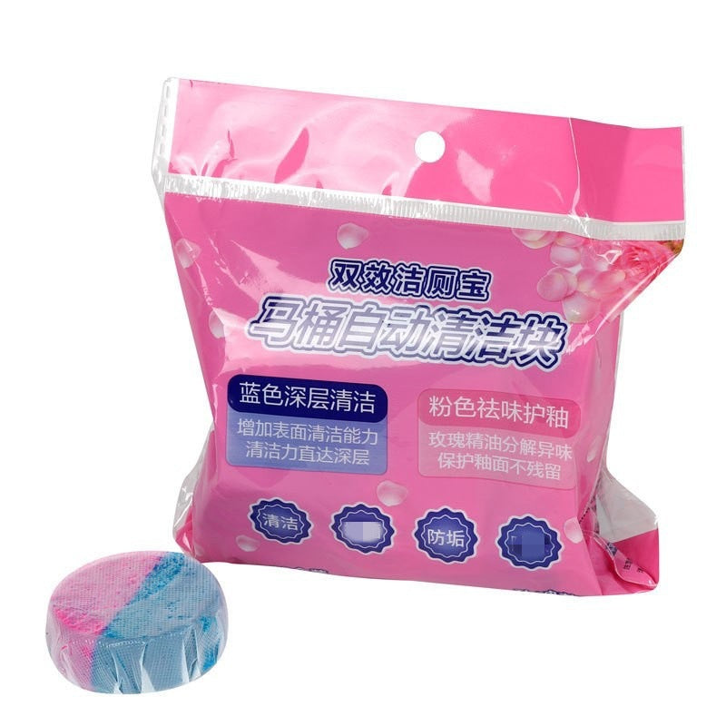 Blue Bubble Toilet Cleaner Blocks with Floral Scent